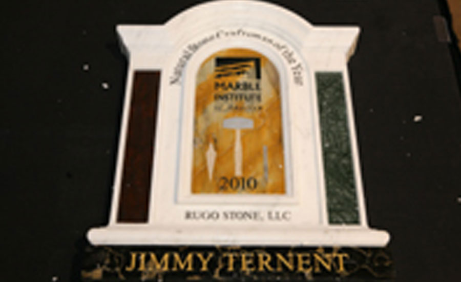 Rugo Stone's Jimmy Ternent, VP of Construction, has been awarded